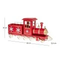 XMAS RED METAL TRAIN WITH WAGON  80X18,5X35CM