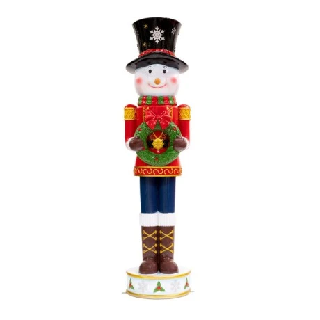 RED GREEN FIBERGLASS SNOWMAN 40X40X180CM