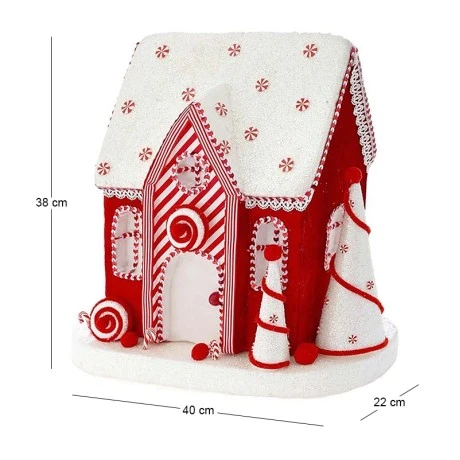 RED CANDY HOUSE 40X22X38CM