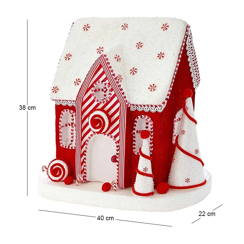 RED CANDY HOUSE 40X22X38CM