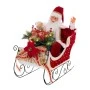 XMAS RED SANTA CLAUS SITTING IN A SLEIGHT WITH GIFTS WITH MUSIC AND MOVEMENT 32X60X60CM BATTERY OPEERATED