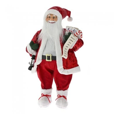 RED VELVET SANTA HOLDING LIST OF NAMES 60CM