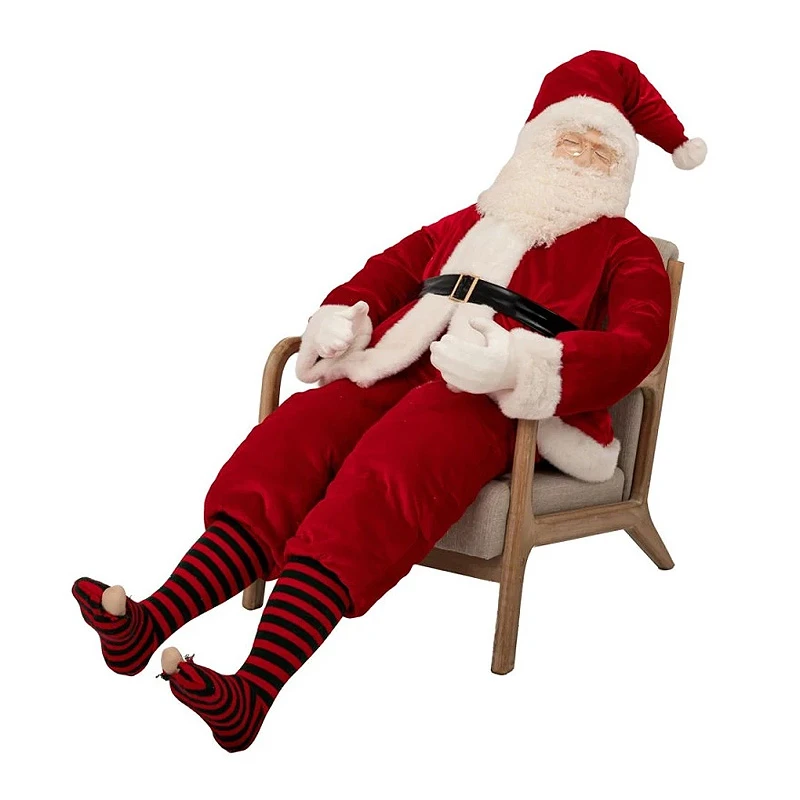 XMAS RED SLEEPING SANTA 70X45X180CM
