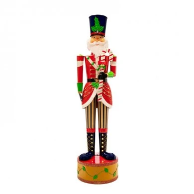 RED METAL NUTCRACKER LANTERN WITH LOLIPOP 57X56X218CM