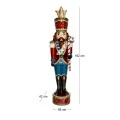 XMAS RED BLUE COLOR RESIN NUTCRACKER WITH LED LIGHT 56X42X192CM