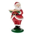 RED RESIN SANTA WITH METAL TRAY 29Χ40Χ61CM