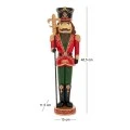GREEN RED RESIN NUTCRACKER 15X11.5X46.5CM