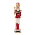 RED RESIN SOLDIER WITH POLE 9.5X9X37CM