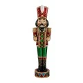 XMAS RED GREEN POLYRESIN NUTCRAKE WITH LED LIGHT, MOVEMENT AND MUSIC WITH TIMER 56X42X192CM