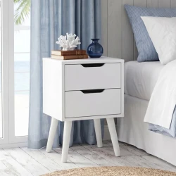 Alina bedside table in white color 29x29x49cm. Alina bedside table in white color 29x29x49cm.