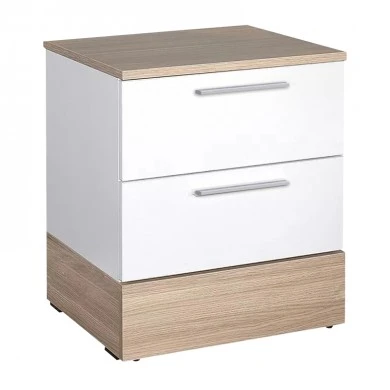 Base Megapap bedside table in white - sonoma 45x40x52cm.