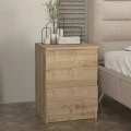 Breve Megapap melamine nightstand in sapphire oak color 39.8x41.8x55cm.