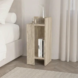 Elos Megapap melamine nightstand right module in travertine color 25x27x60cm.
