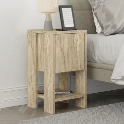 Κομοδίνο Ema Megapap χρώμα travertine 30x30x55εκ. Κομοδίνο Ema Megapap χρώμα travertine 30x30x55εκ.