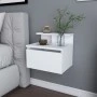 Κομοδίνο επιτοίχιο Arsen Megapap χρώμα λευκό 39,8x31,9x35εκ.