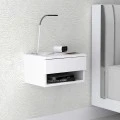 Mary Megapap melamine hanging bedside table in white color 40x30x23cm.