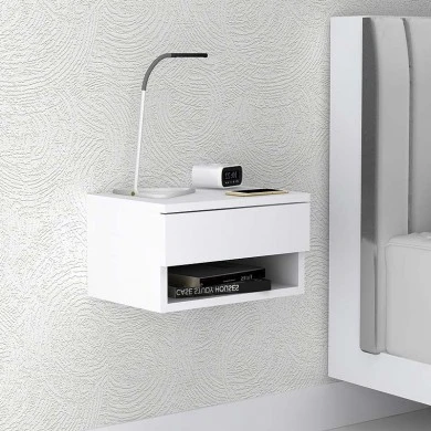 Mary Megapap melamine hanging bedside table in white color 40x30x23cm.