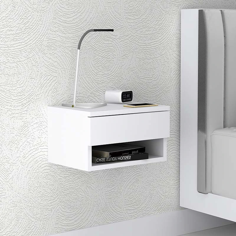 Mary Megapap melamine hanging bedside table in white color 40x30x23cm.