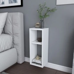 Sault Megapap melamine wall nightstand in white color 23,2x22x59.6cm.