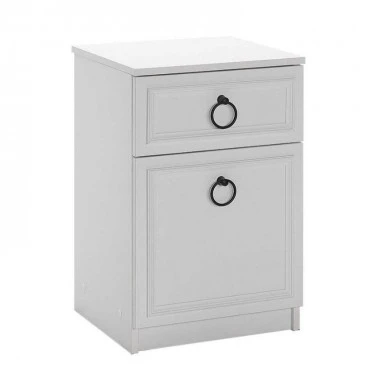 Hampton Megapap melamine nightstand in white color 40x38x63cm.