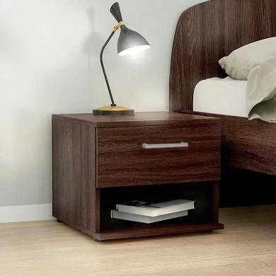Renato Megapap melamine nightstand in wenge color 44x35x43cm.