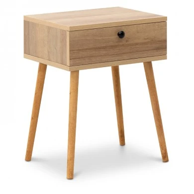Pauline Megapap melamine bedside table in pine oak color 45x35x61cm.
