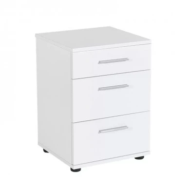 Trendline Megapap bedside table - chest of drawers in white color 40x39x57cm.