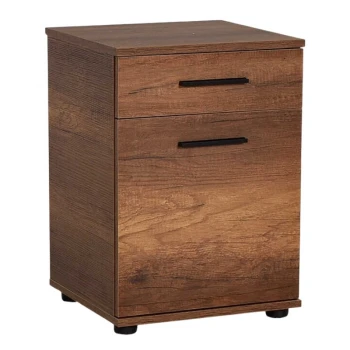 Trendline Megapap bedside table in walnut color 40x39x57cm.