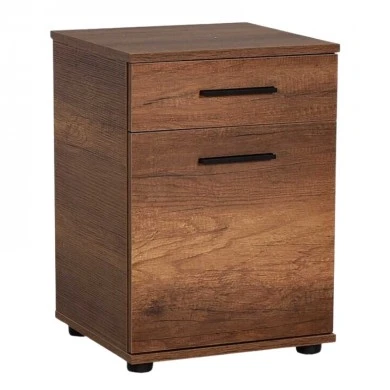 Trendline Megapap bedside table in walnut color 40x39x57cm.