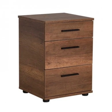 Trendline Megapap nightstand - chest of drawers in walnut color 40x39x57cm.