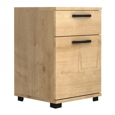 Veto Megapap melamine night stand in oak color 40x39x57cm.