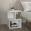 Entiero Megapap melamine nightstand in white color 39.8x35x54.6cm.