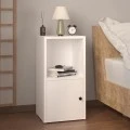 Vito Megapap melamine nightstand in white color 34x30x66.4cm.