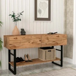 Aron Megapap melamine console in atlantic pine color 138,8x41x75,7cm.