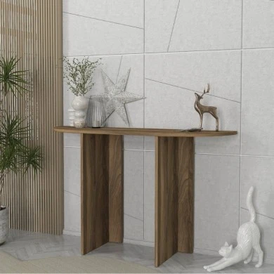 Cortado Megapap melamine dresser in walnut color 120x35x75cm.