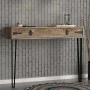 Costa Megapap melamine wall console in walnut color 120x35x90cm.