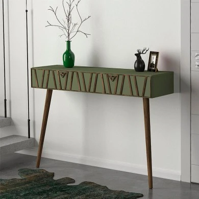 Forest Megapap melamine wall console in olive - walnut color 120x35x89,3cm.