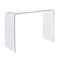 Κονσόλα Glasser Clear από ενισχυμένο γυαλί 12mm σε χρώμα διαφανές 110x35εκ