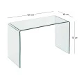 GLASSER Clear Console/Desk 120x60x75cm