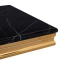 GOLD METAL CONSOLE WITH BLACK CERAMIC SURFACE(MARBLE EFFECT) 130X40X80CM