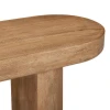 OVAL SHAPE CONSOLE TABLE MADE OF MANGO WOOD IN BROWN COLOR 152X41X76CM