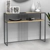 Kary Megapap metallic - melamine console in oak color 120x33x90cm.