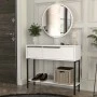 Suzy Megapap dresser with mirror in white 90x29.6x76cm.