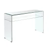 GLASSER Clear Console with Shelf 110x35x75cm