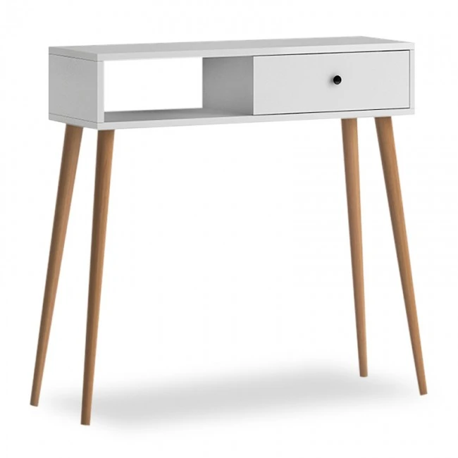 Napoli Megapap melamine console in white color 90x29x88cm.