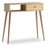 Napoli Megapap melamine console in oak color 90x29x88cm.