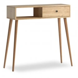 Napoli Megapap melamine console in oak color 90x29x88cm.