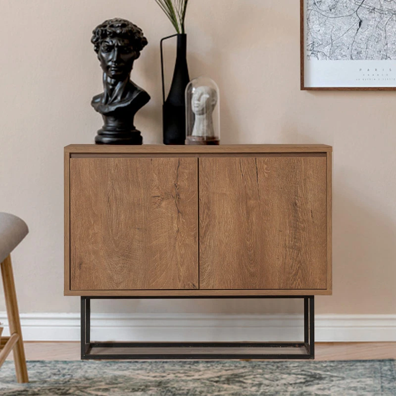 Amedeo Megapap melamine buffet in walnut color 90x36x72cm.