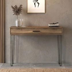 Κονσόλα Rochel Megapap χρώμα καρυδί 120x35x89,8εκ.