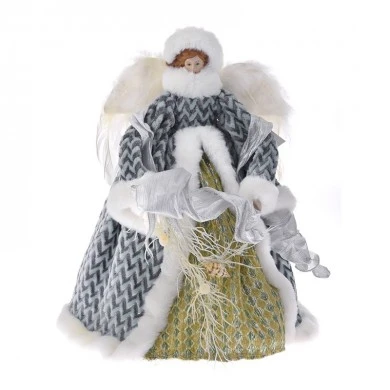 XMAS GREEN BLUE ANGEL TREE TOP 40CM